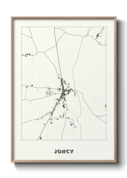 Une affiche de carte sur Joncy