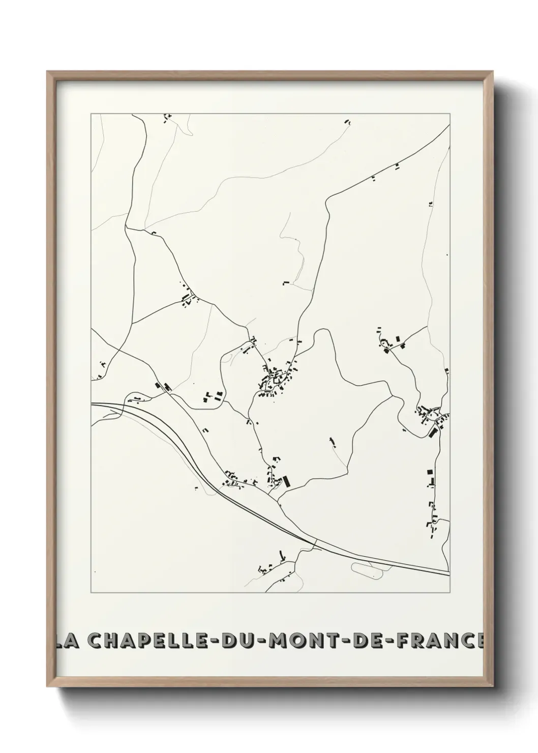 Un poster carte La Chapelle-du-Mont-de-France