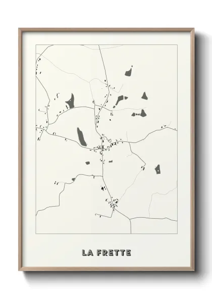 Une affiche de carte sur La Frette