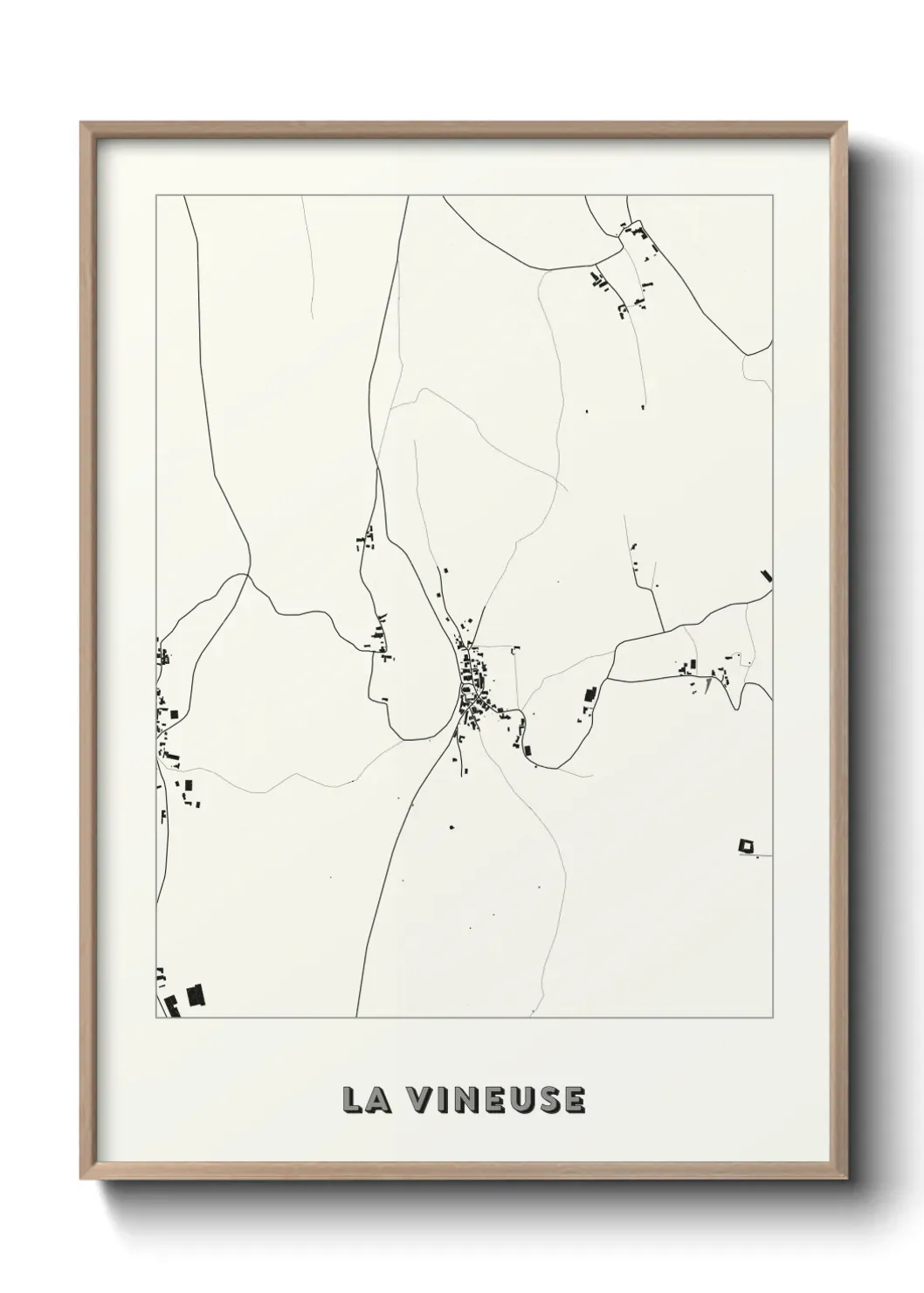 Un poster carte La Vineuse