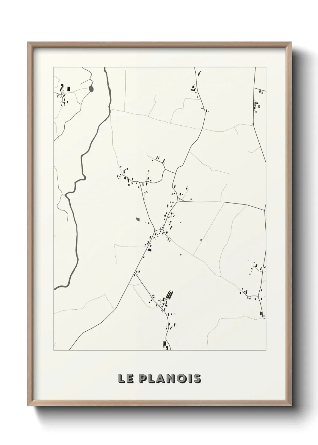 Un poster carte Le Planois