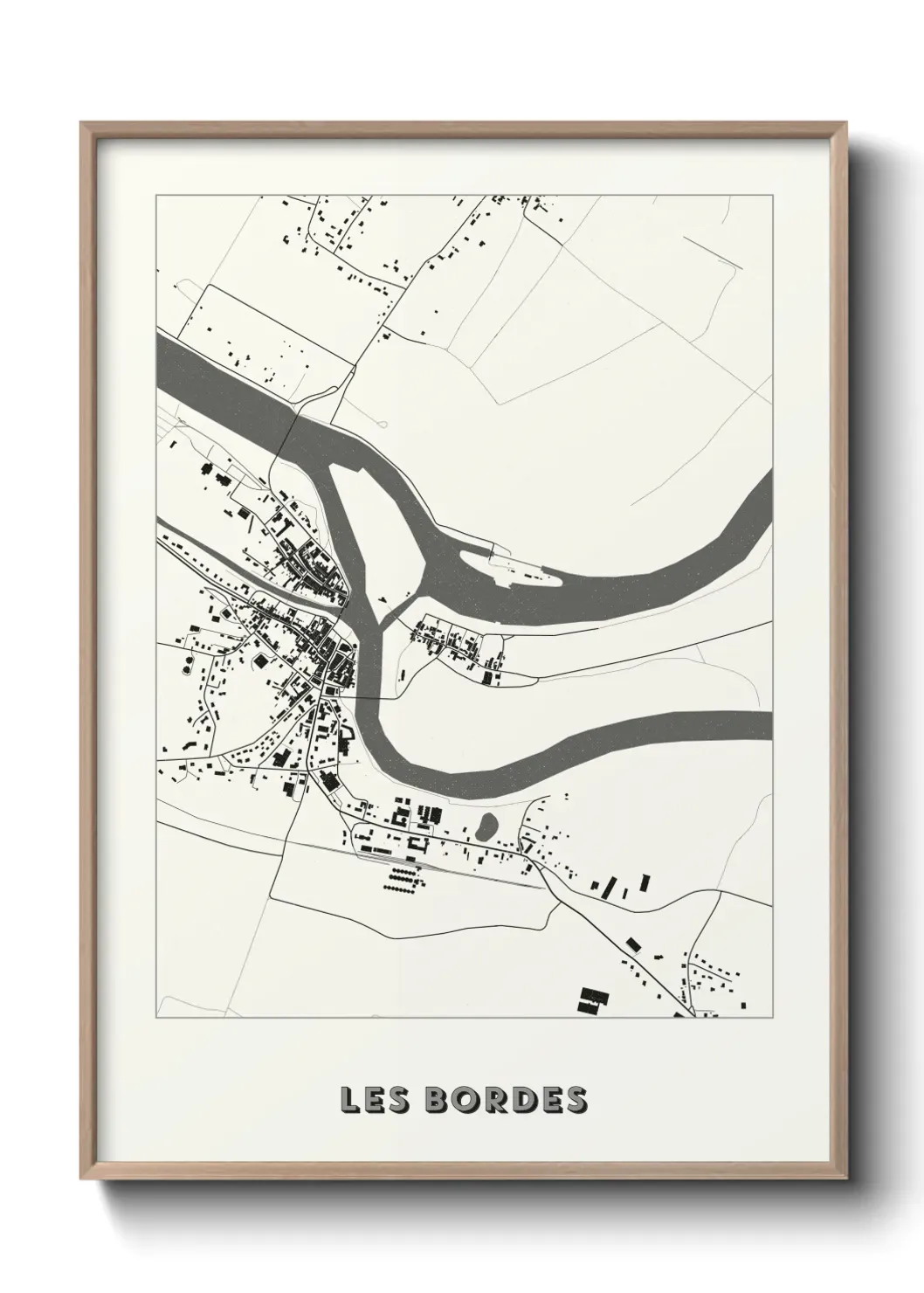 Un poster carte Les Bordes