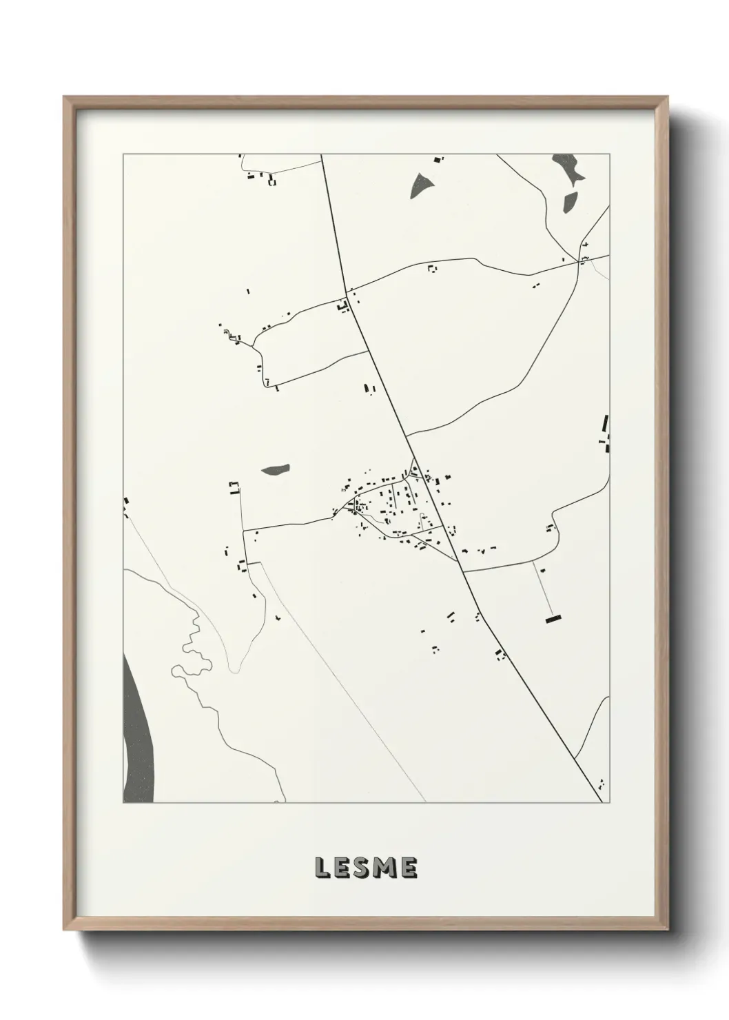 Un poster carte Lesme