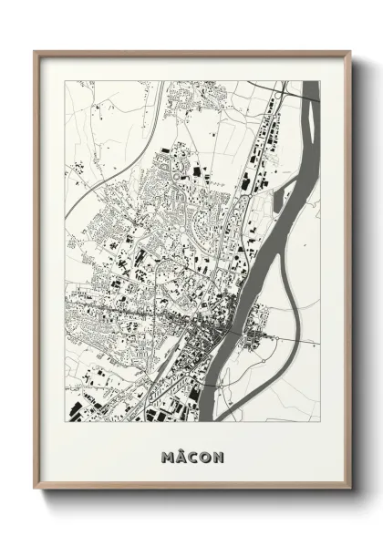 Une affiche de carte sur Mâcon