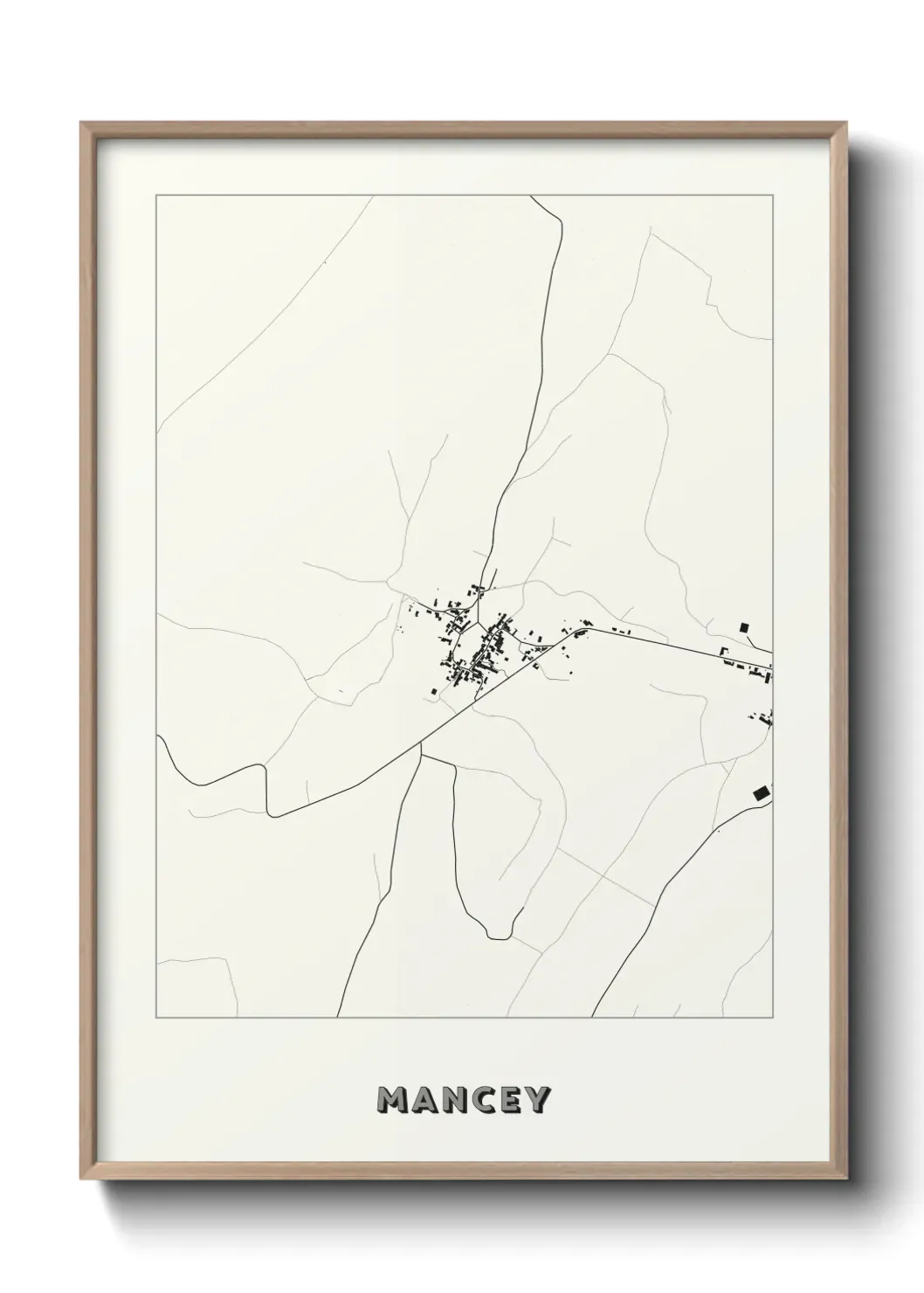 Un poster carte Mancey