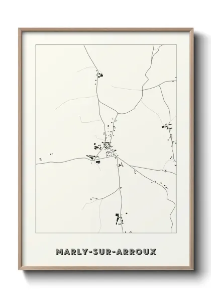 Une affiche de carte sur Marly-sur-Arroux