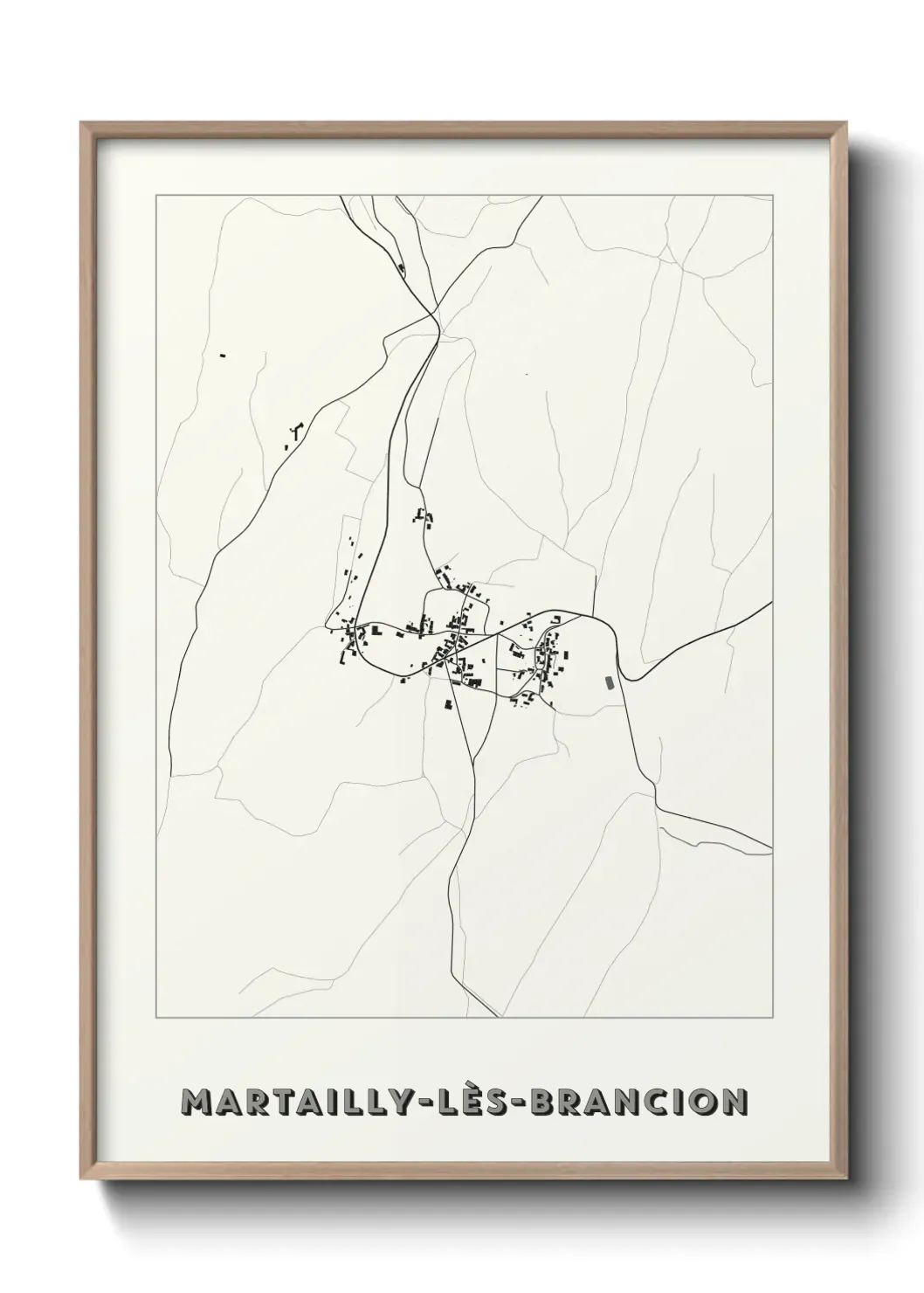Un poster carte Martailly-lès-Brancion