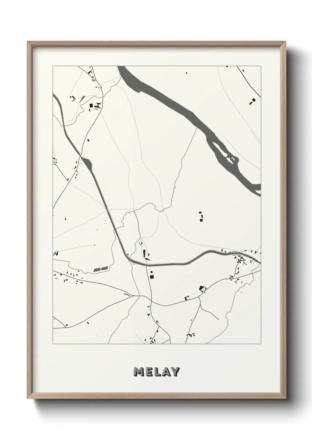 Un poster carte Melay