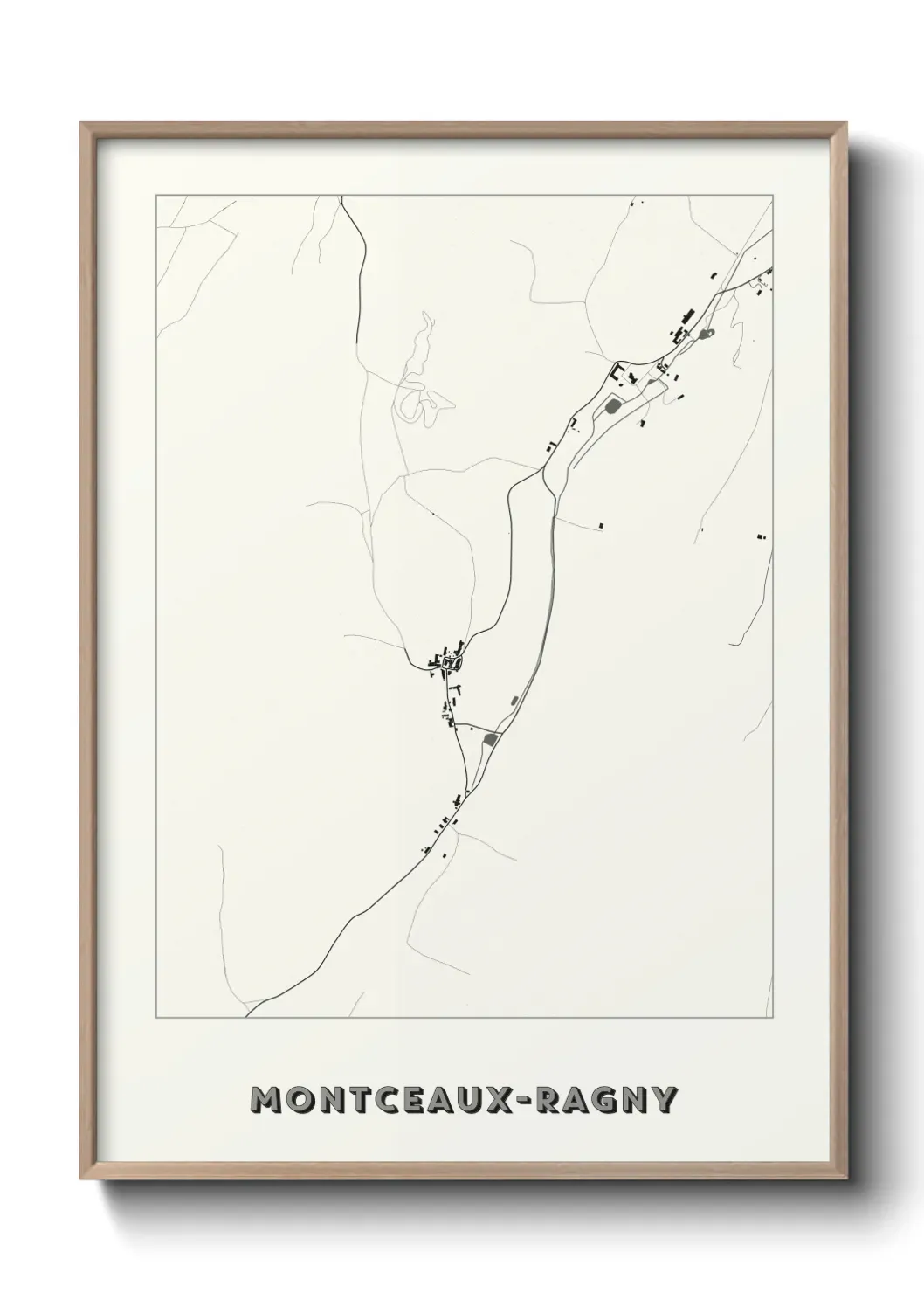 Un poster carteMontceaux-Ragny