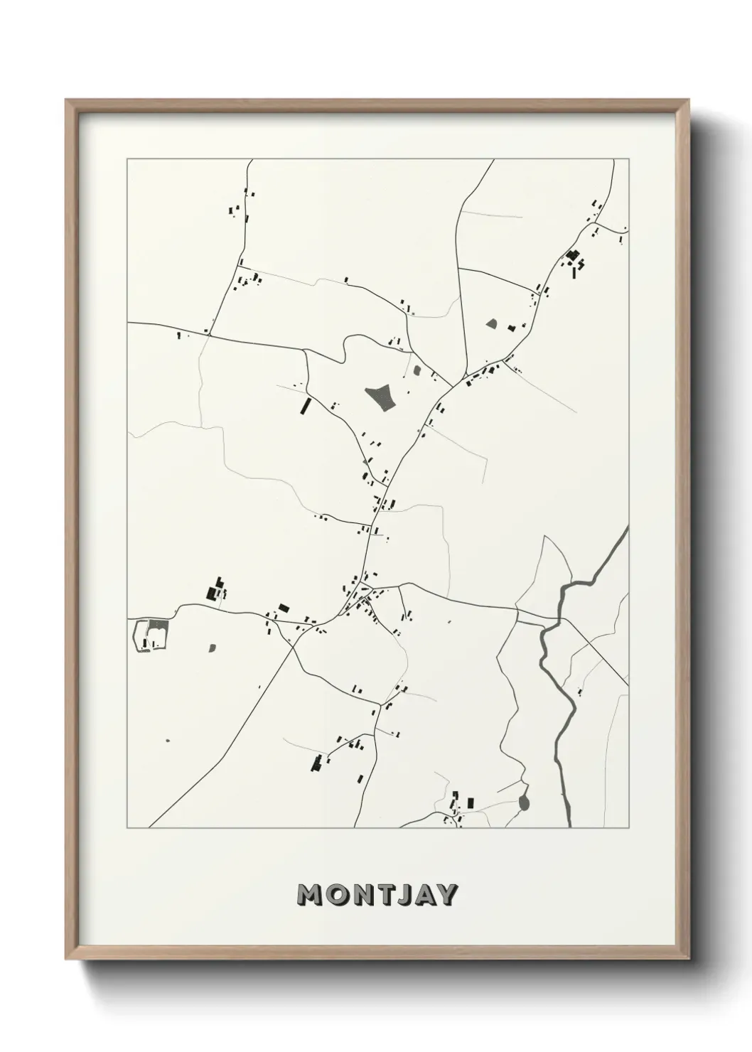 Un poster carte Montjay