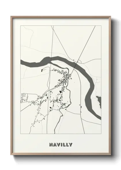 Une affiche de carte sur Navilly