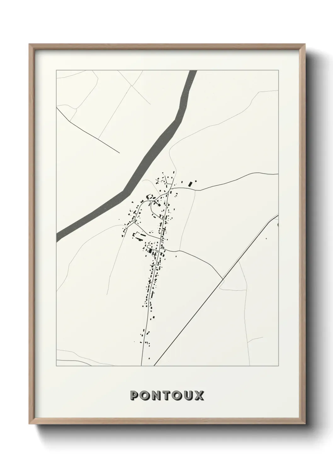 Un poster carte Pontoux