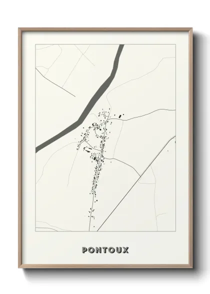 Une affiche de carte sur Pontoux