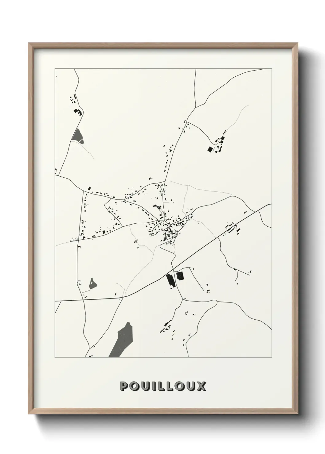 Un poster carte Pouilloux