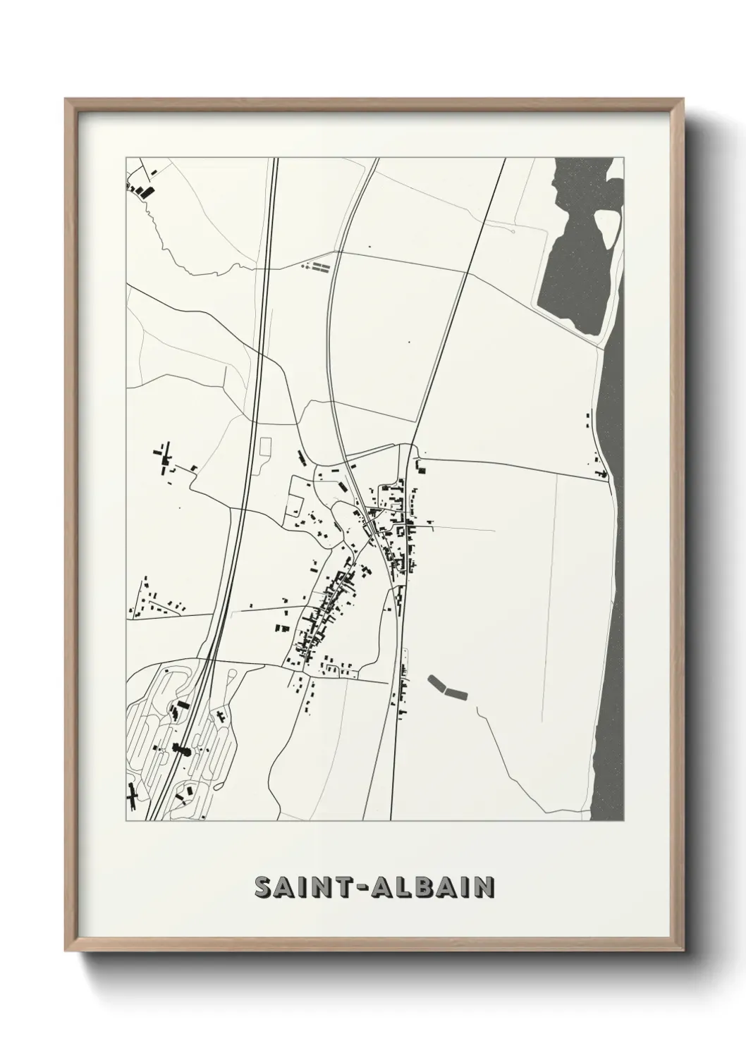 Un poster carte Saint-Albain