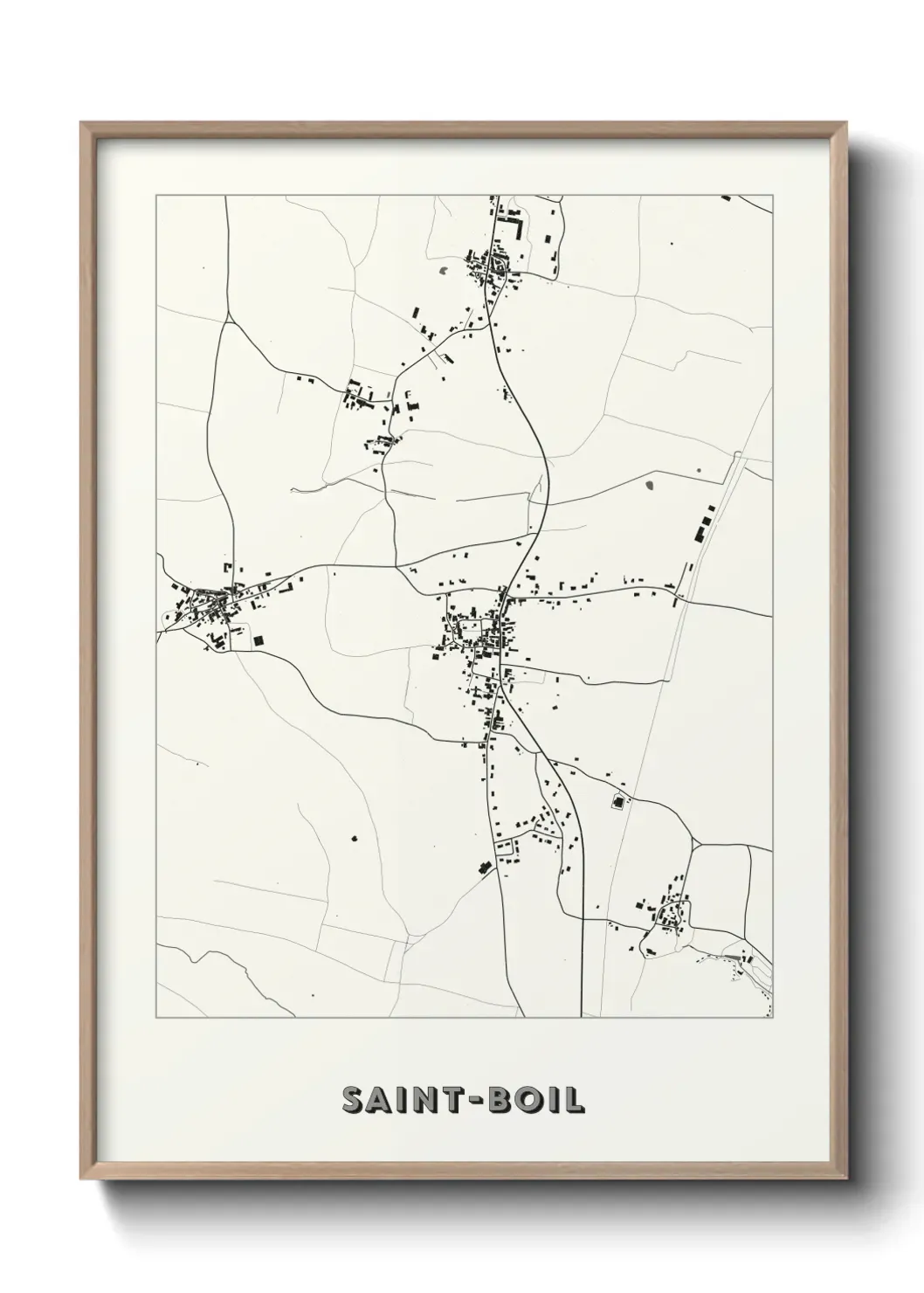 Un poster carte Saint-Boil