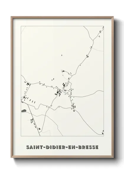 Une affiche de carte sur Saint-Didier-en-Bresse