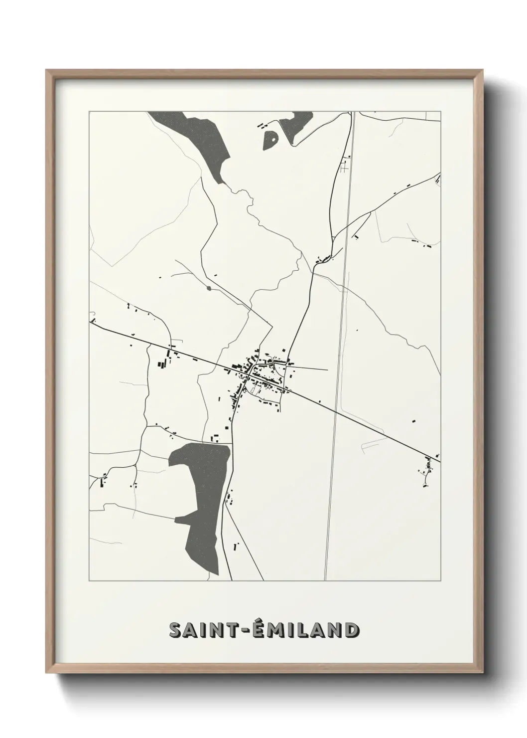 Un poster carte Saint-Émiland