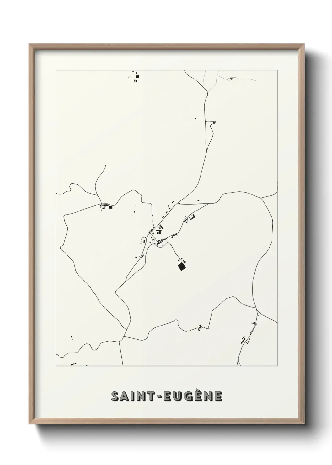 Un poster carte Saint-Eugène