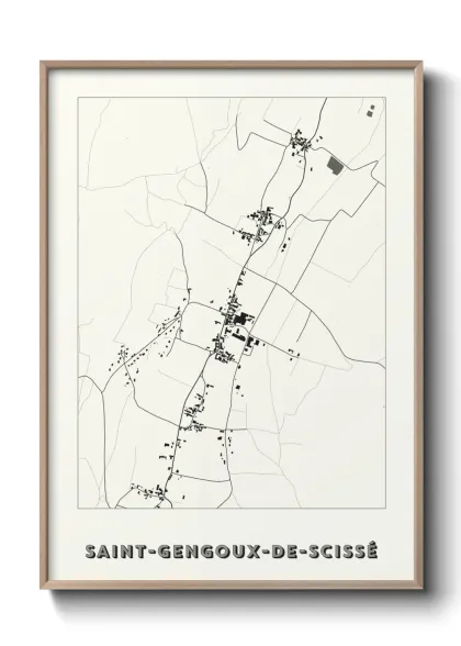 Une affiche de carte sur Saint-Gengoux-de-Scissé