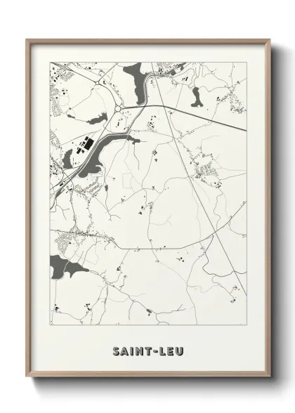 Une affiche de carte sur Saint-Leu