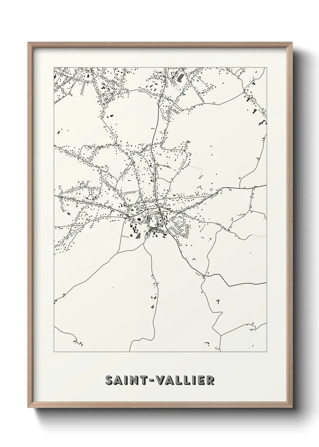 Un poster carte Saint-Vallier