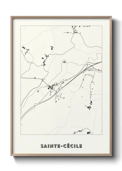 Une affiche de carte sur Sainte-Cécile