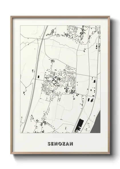 Une affiche de carte sur Senozan