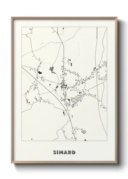 Une affiche de carte sur Simard