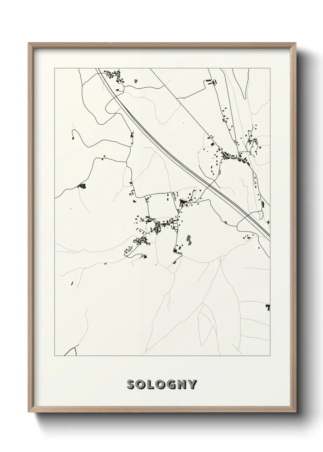 Un poster carte Sologny