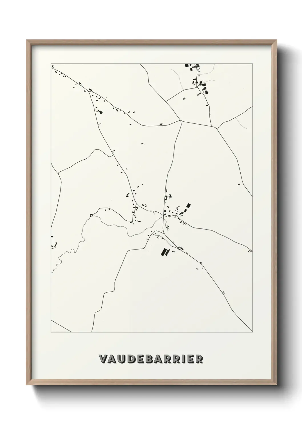 Un poster carte Vaudebarrier