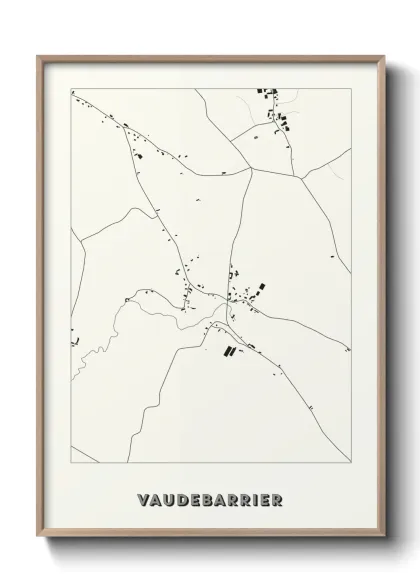 Une affiche de carte sur Vaudebarrier