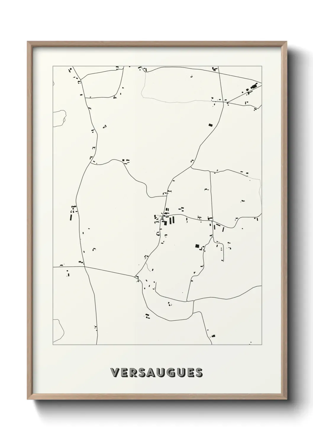 Un poster carte Versaugues