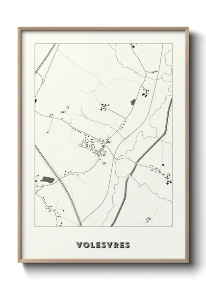 Une affiche de carte sur Volesvres