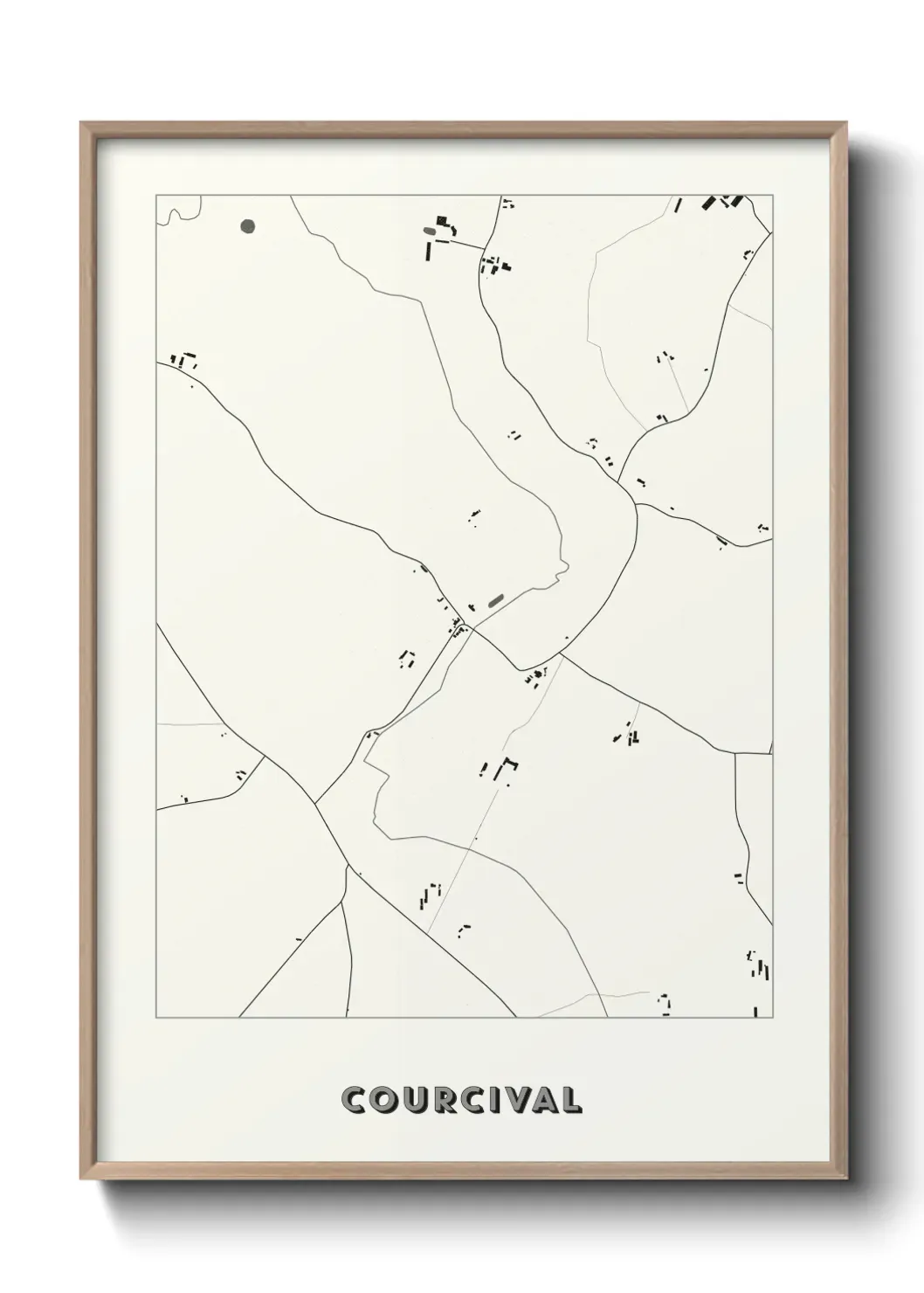 Un poster carte Courcival