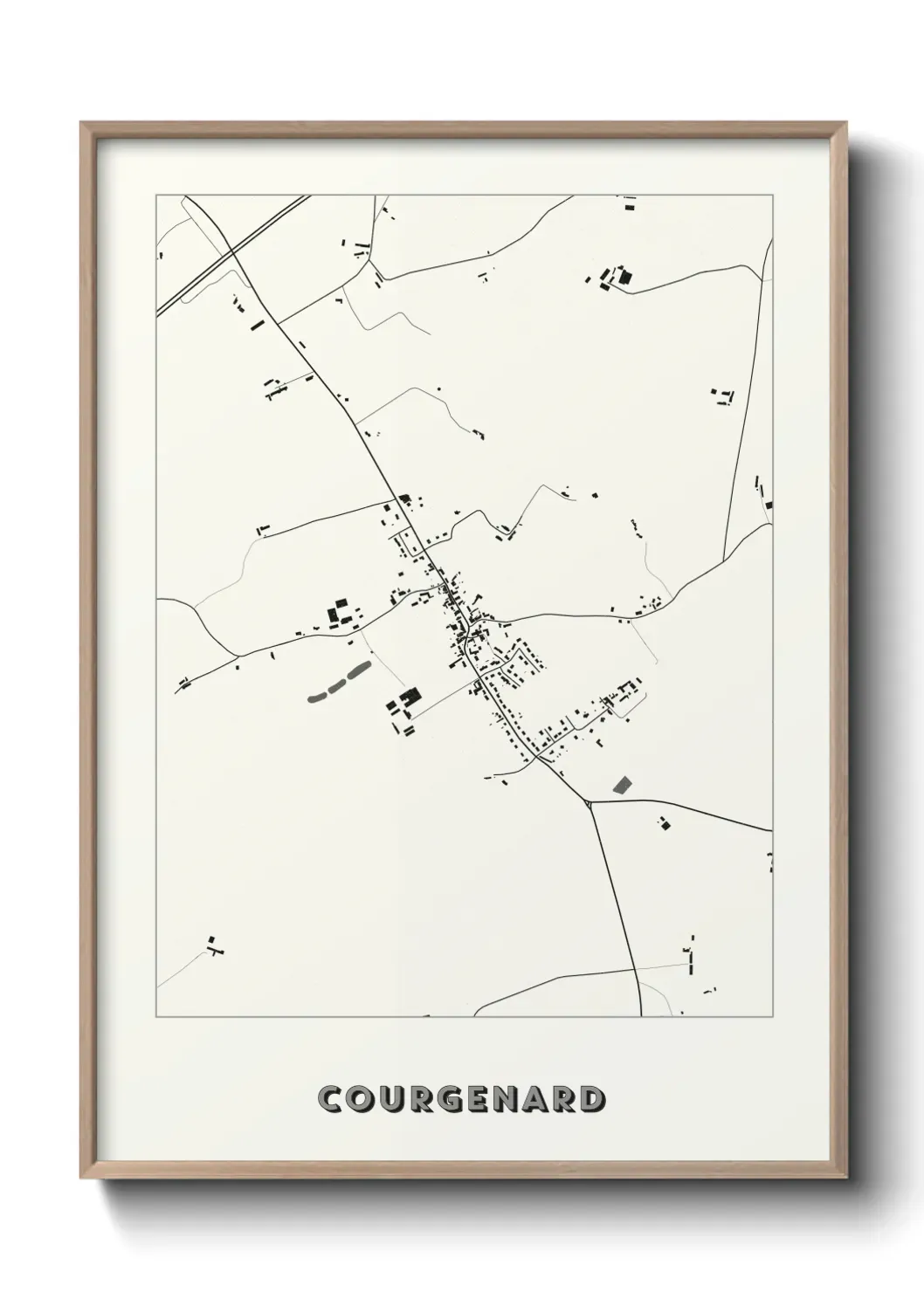 Un poster carte Courgenard