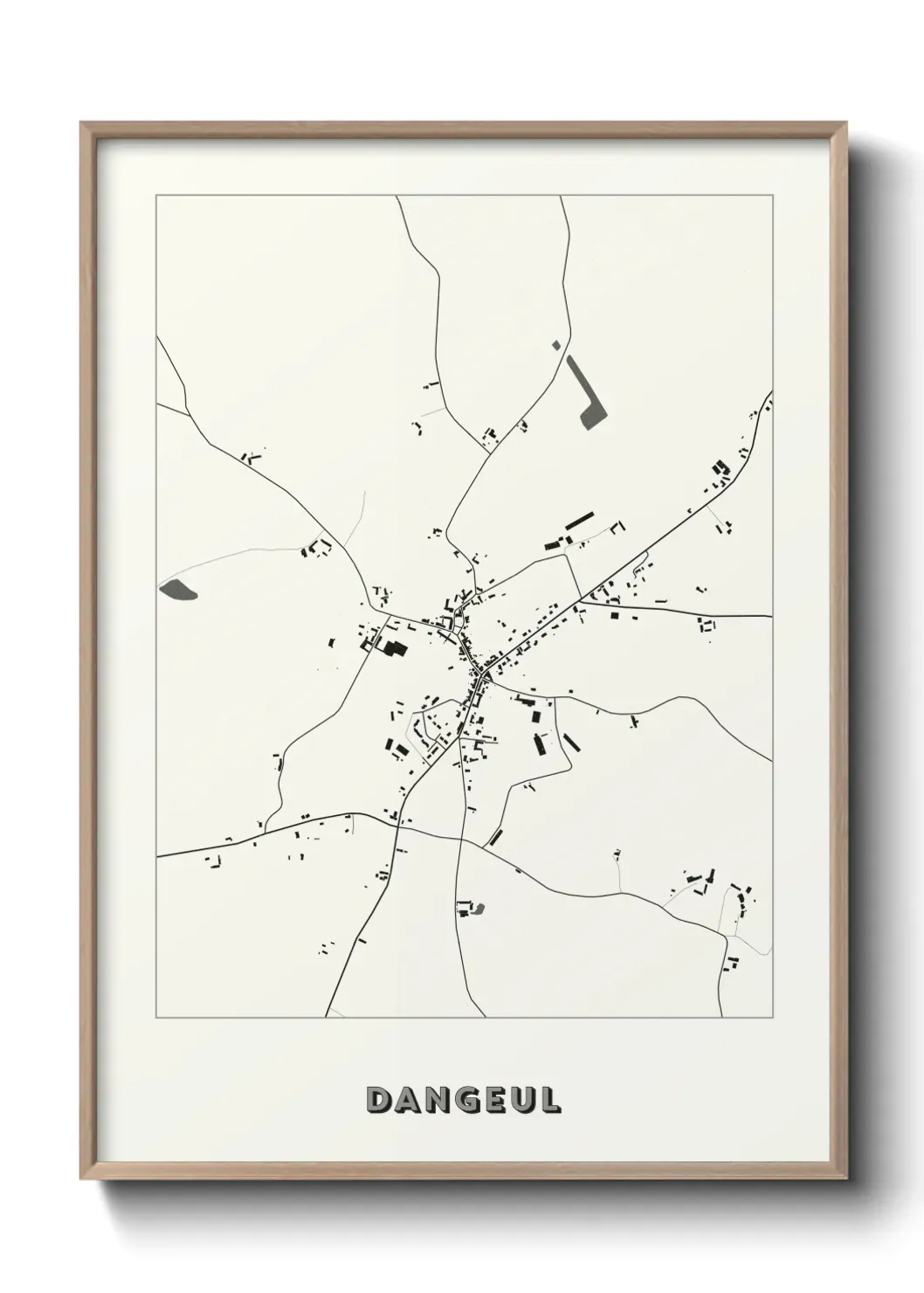 Un poster carte Dangeul