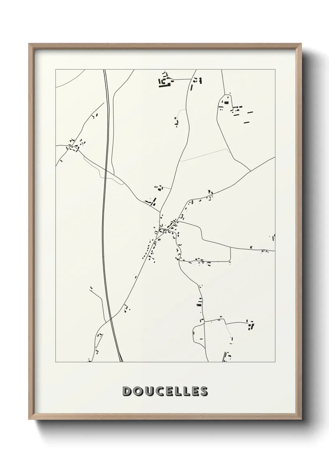 Un poster carte Doucelles