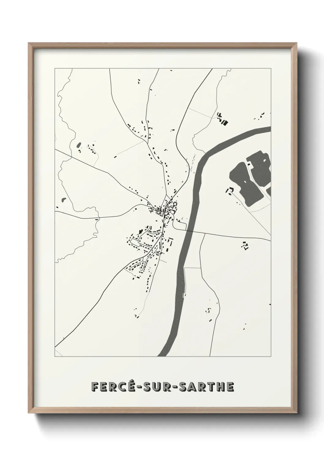 Un poster carte Fercé-sur-Sarthe