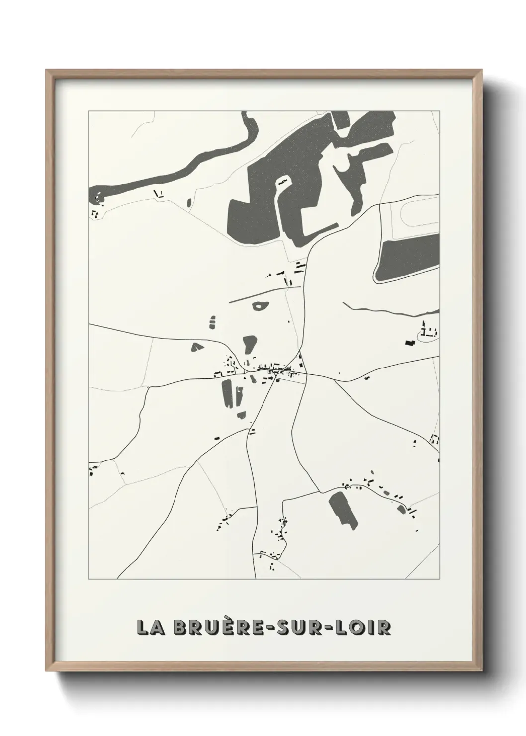Un poster carte La Bruère-sur-Loir
