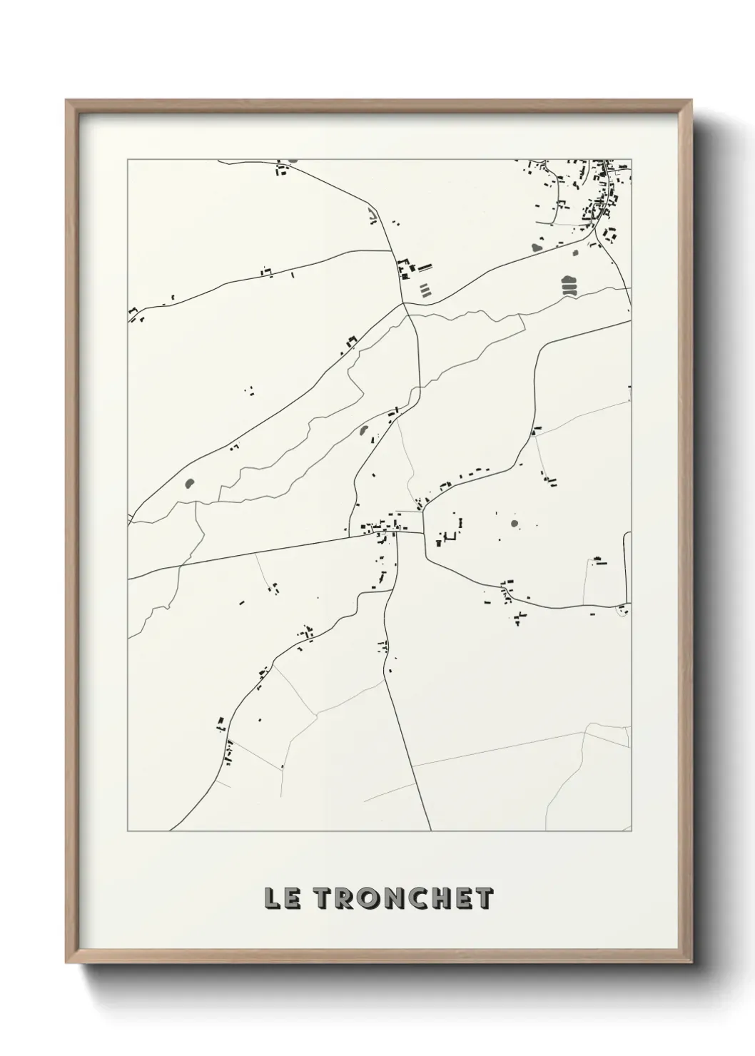 Un poster carte Le Tronchet