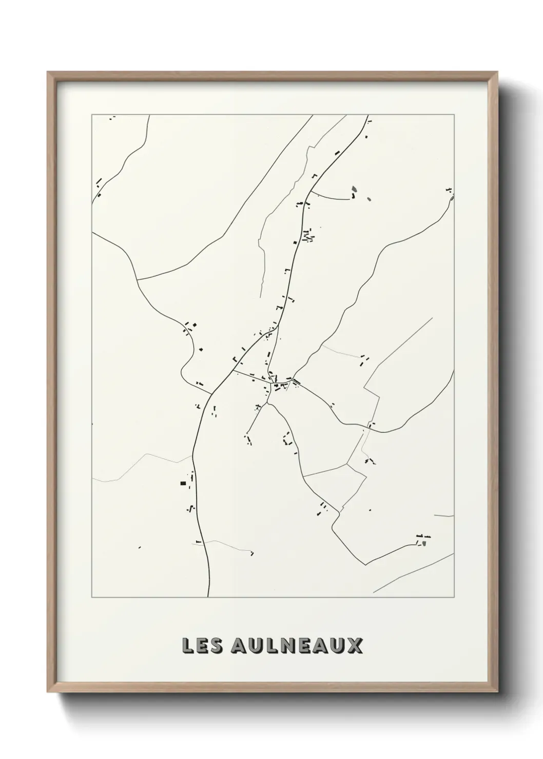 Un poster carte Les Aulneaux