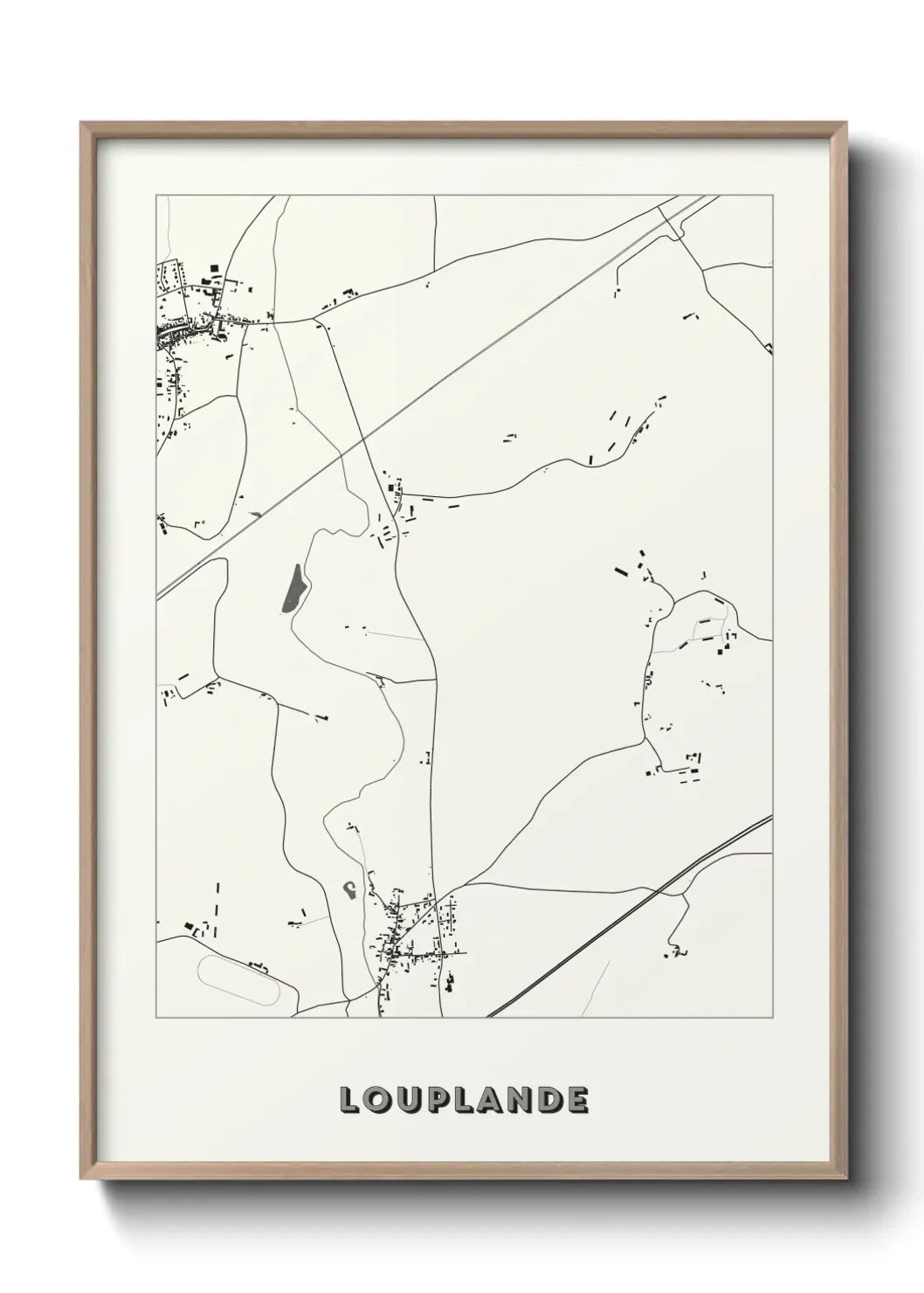 Un poster carte Louplande