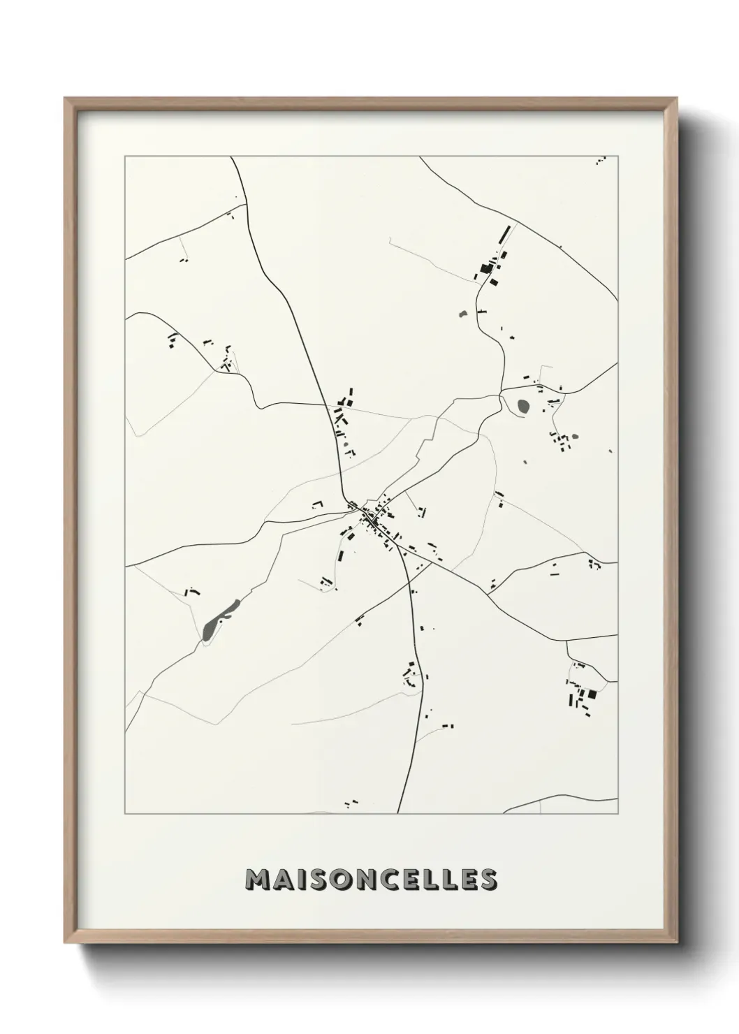 Un poster carte Maisoncelles