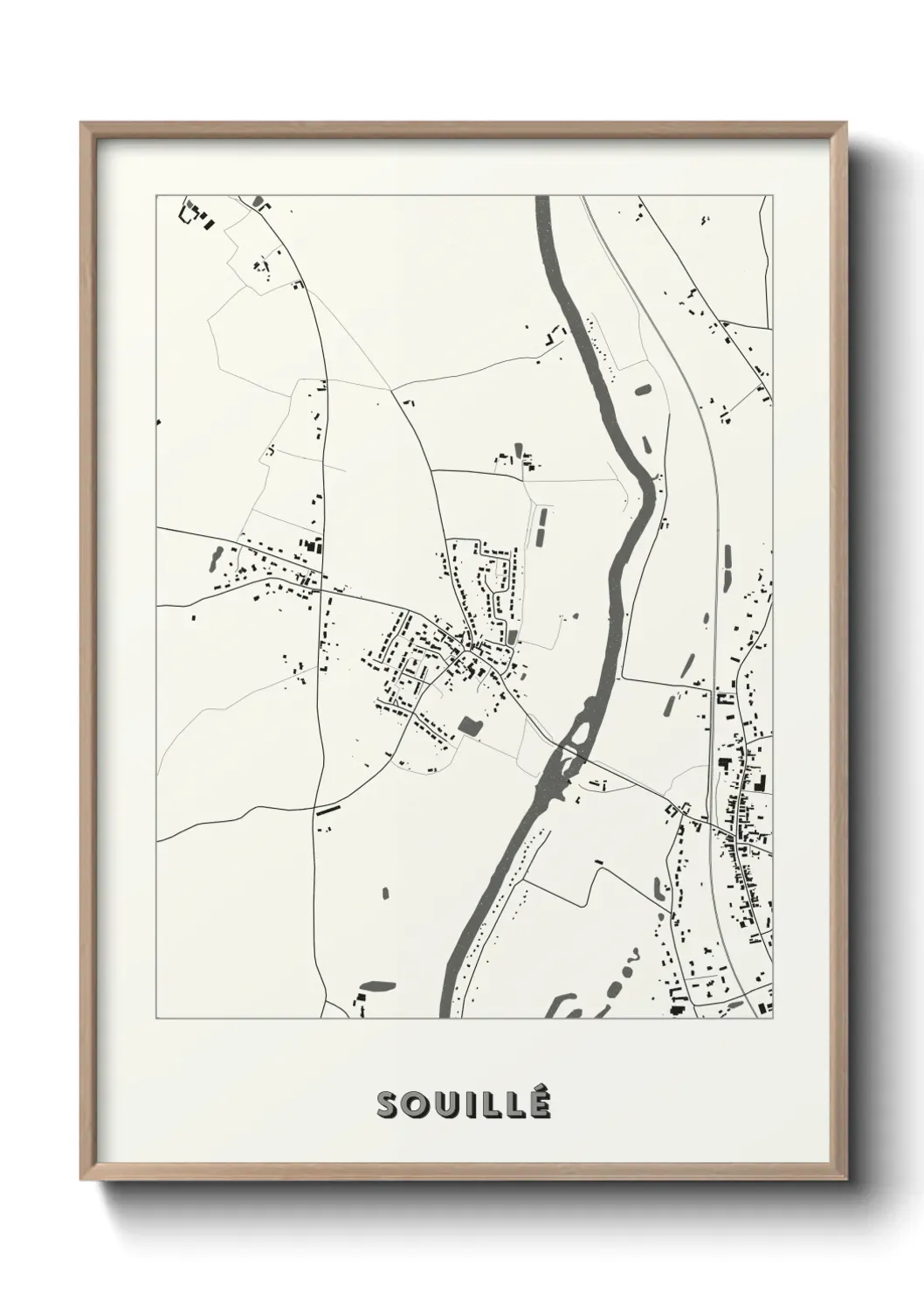 Un poster carte Souillé