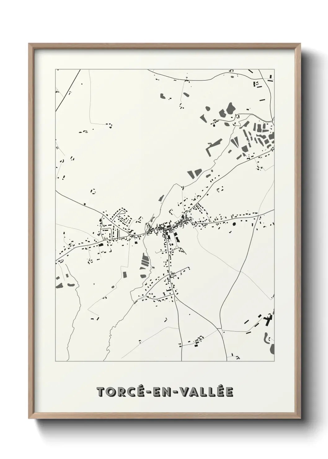 Un poster carte Torcé-en-Vallée