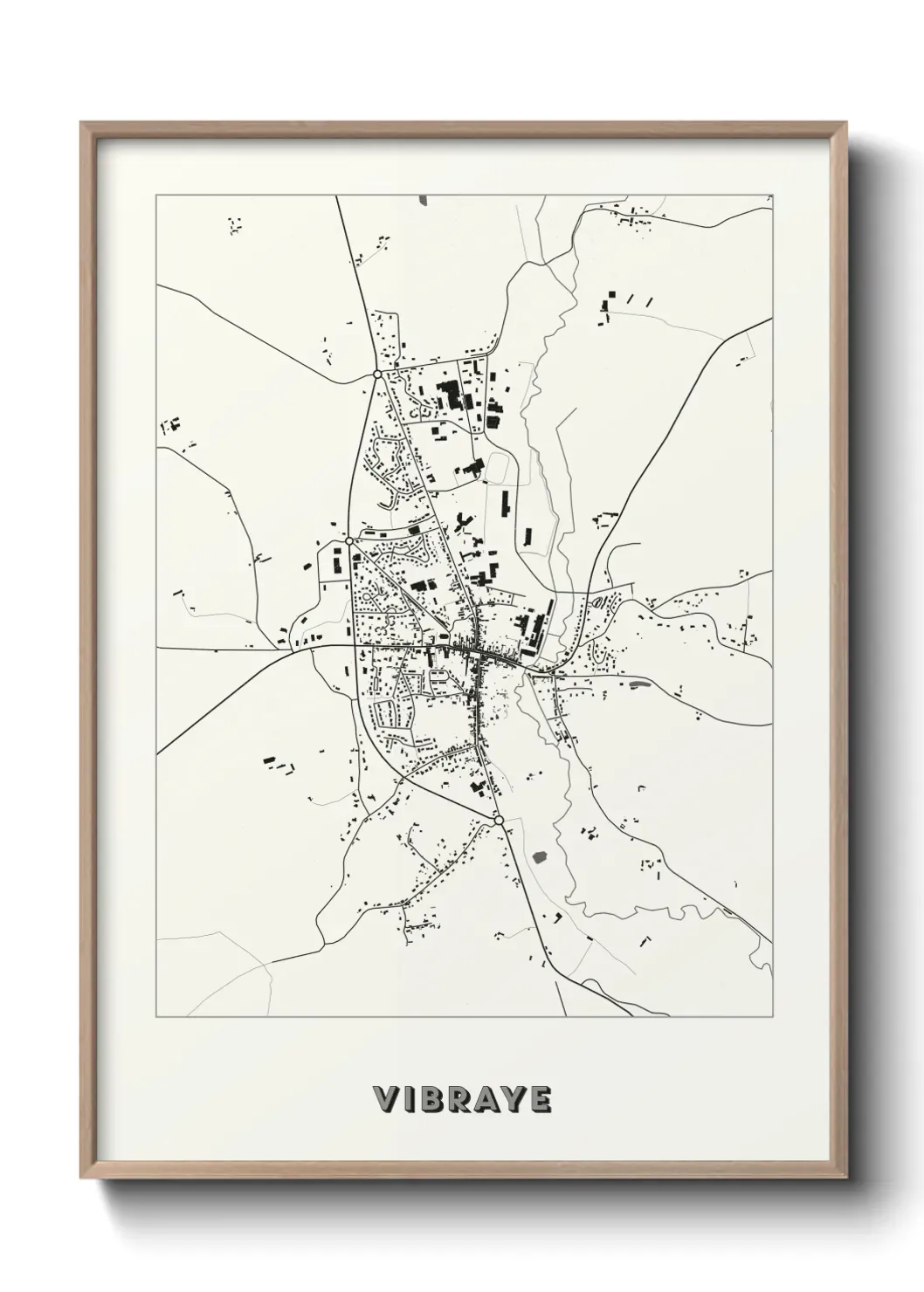 Un poster carte Vibraye
