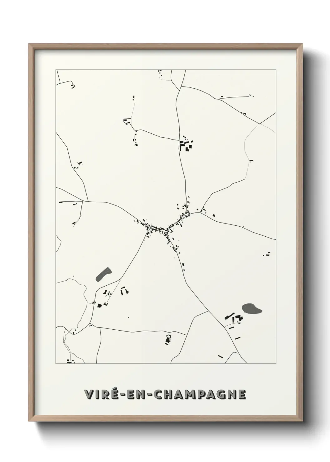 Un poster carte Viré-en-Champagne