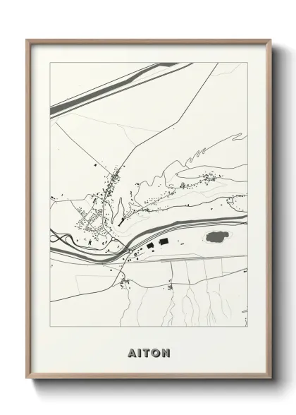 Une affiche de carte sur Aiton