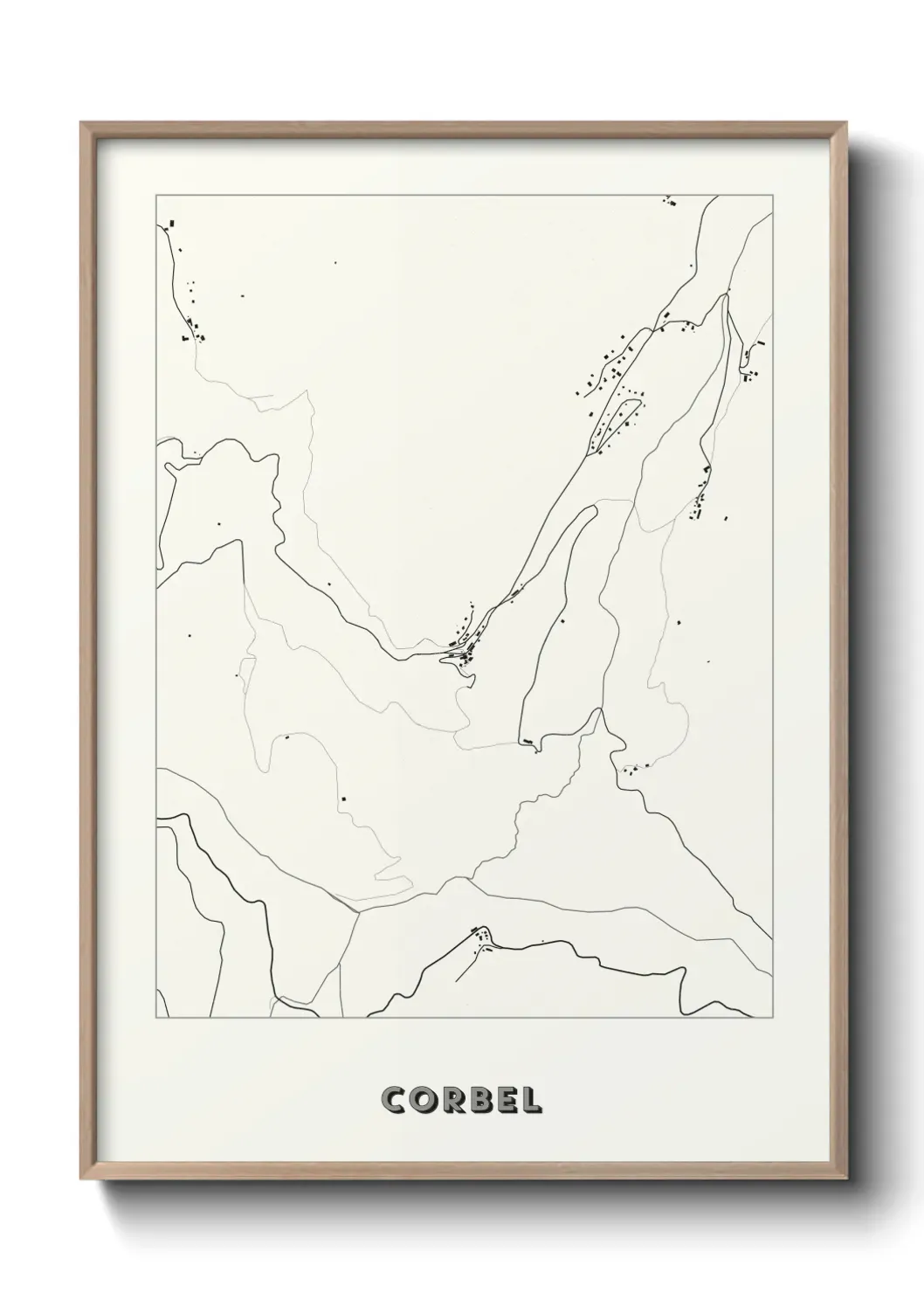 Un poster carte Corbel